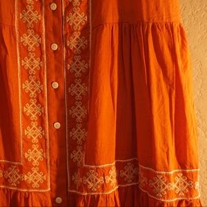 Madewell maxi, sleeveless printed dress. Orange, flowy. Brand new with tags.